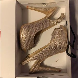 Glittery Gold Heels